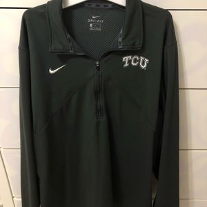 NWOT TCU Nike Dri-Fit Half Zip